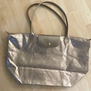Longchamp Large Le Pliage Neo tote Platinum